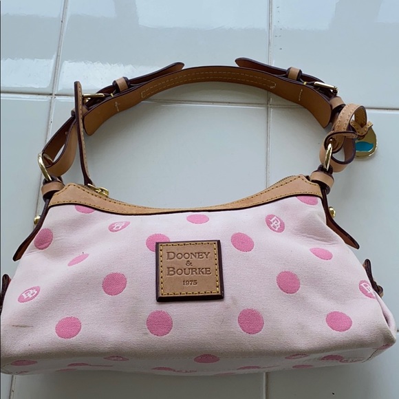 Dooney & Bourke Pink Polka Dot Bag - Picture 1 of 8